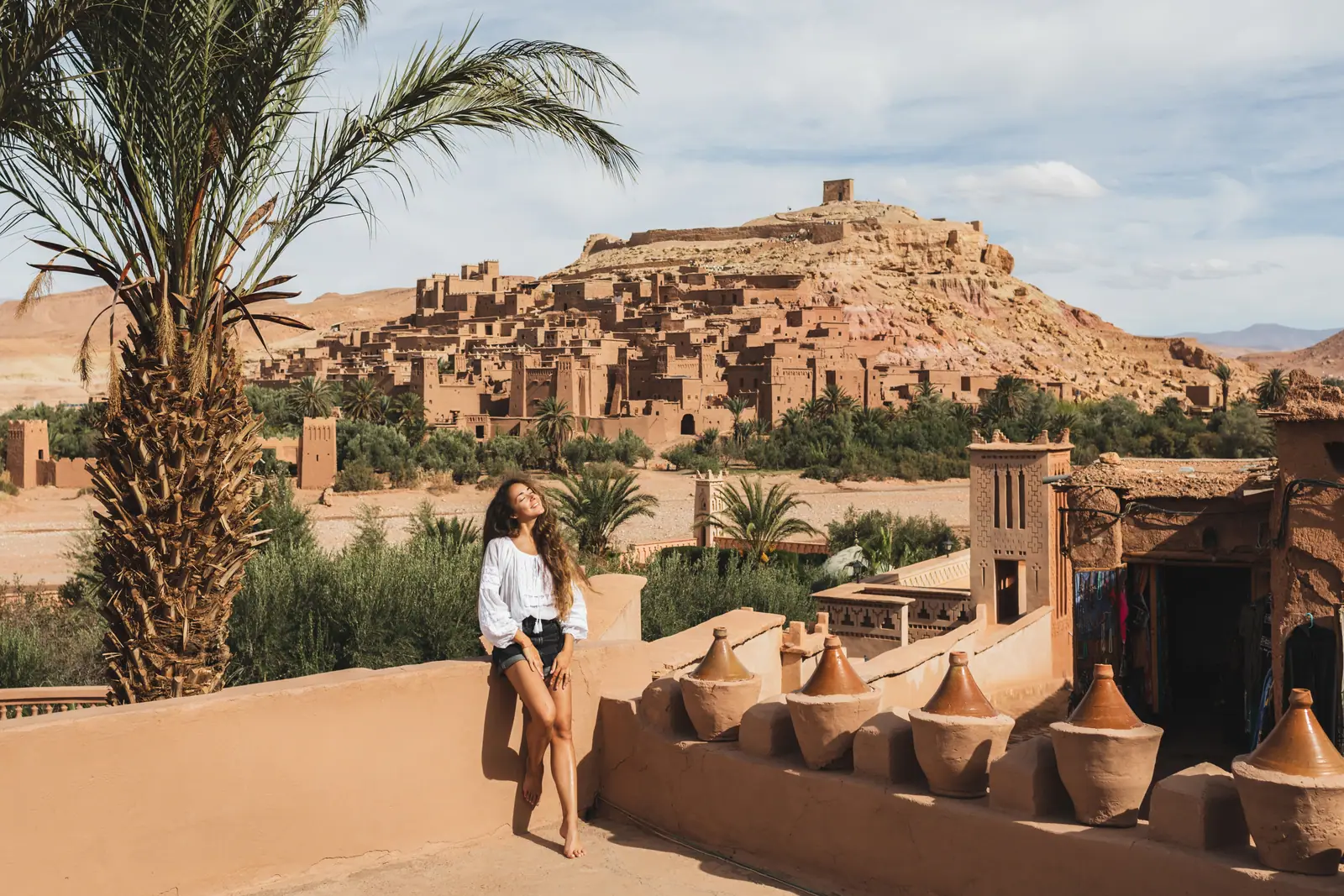 Kasbah et palmeraie au Maroc
